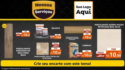 Modelo de TV para TV Horizontal com o tema Nossos Serviços para Pisos e revestimentos