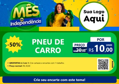Modelo de Cartaz para Cartaz A4 Horizontal com o tema Mês da Independência para Auto peças