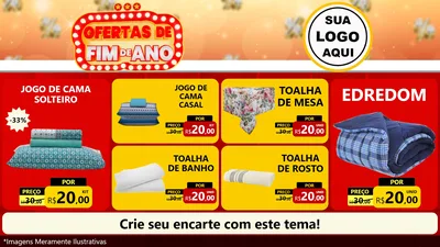Modelo de TV para TV Horizontal com o tema Ofertas de Fim de Ano para Cama, Mesa e Banho