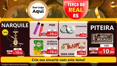 Modelo de TV para TV Horizontal com o tema Terça do Real para Tabacaria
