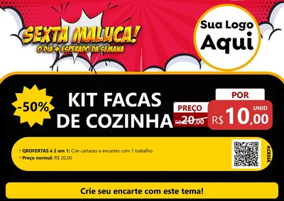 Modelo de Cartaz para Cartaz A4 Horizontal com o tema Sexta Maluca! para Utilidades Domésticas