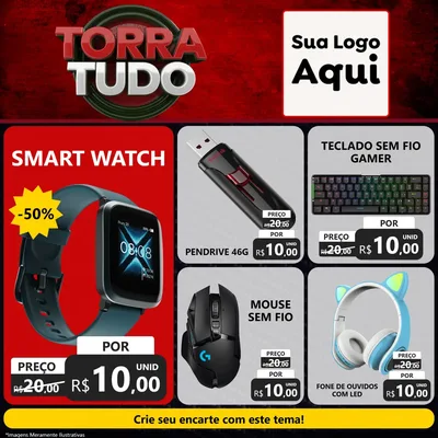 Modelo de Rede Social para Feed Facebook com o tema Torra Tudo para Informática