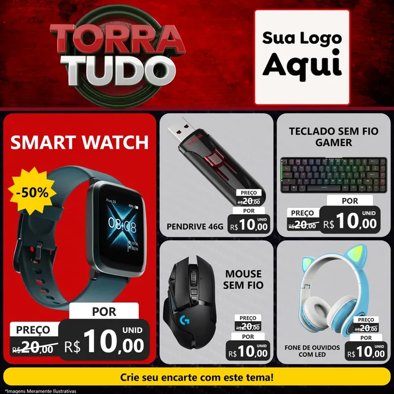 Modelo de Rede Social para Feed Facebook com o tema Torra Tudo para Informática