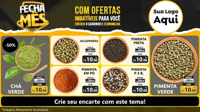 Modelo de TV para TV Horizontal com o tema Fecha Mês para Produtos Naturais