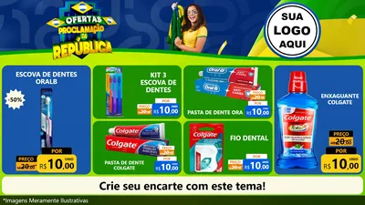 Modelo de TV para TV Horizontal com o tema Ofertas Proclamação da República para Higiene Pessoal