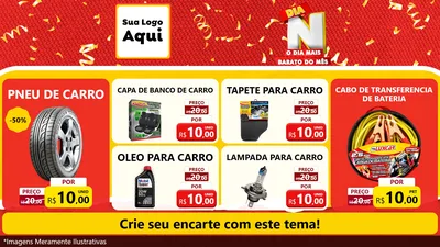 Modelo de TV para TV Horizontal com o tema Dia N o Dia Mais Barato do Mês para Auto peças