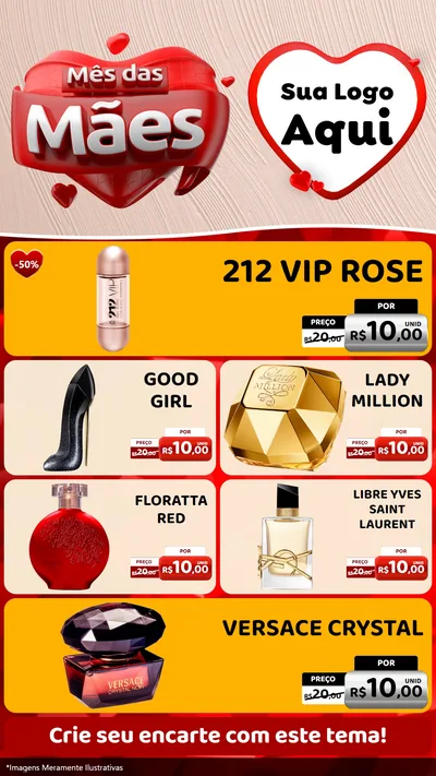 Modelo de TV para TV Vertical com o tema Mês das Mães para Perfumes