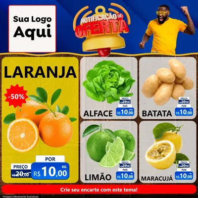 Modelo de Rede Social para Feed Facebook com o tema Notificação de Oferta para Hortifrúti