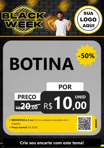 Modelo de Cartaz para Cartaz A4 Vertical com o tema Black Week para Agropecuária