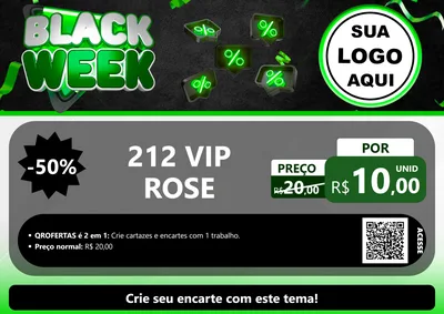 Modelo de Cartaz para Cartaz A4 Horizontal com o tema Black Week para Perfumes