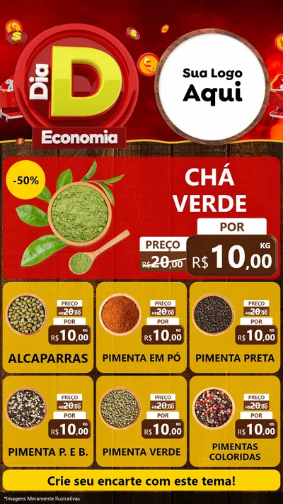 Modelo de Rede Social para Stories com o tema Dia D Economia para Produtos Naturais