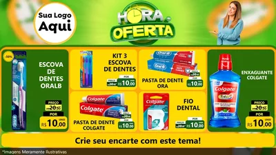 Modelo de TV para TV Horizontal com o tema Hora da Oferta para Higiene Pessoal
