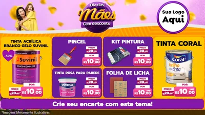 Modelo de TV para TV Horizontal com o tema Dia das Mães com Desconto para Tintas e Ferramentas