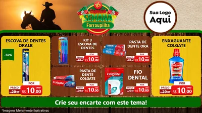 Modelo de TV para TV Horizontal com o tema Especial Semana Farroupilha para Higiene Pessoal