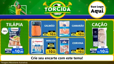 Modelo de TV para TV Horizontal com o tema Torcida para Peixaria