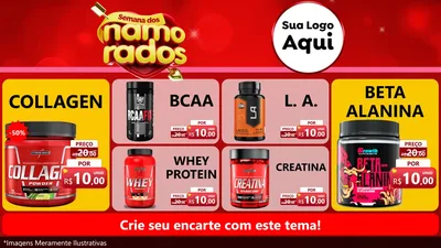 Modelo de TV para TV Horizontal com o tema Semana dos namorados para Suplementos alimentares