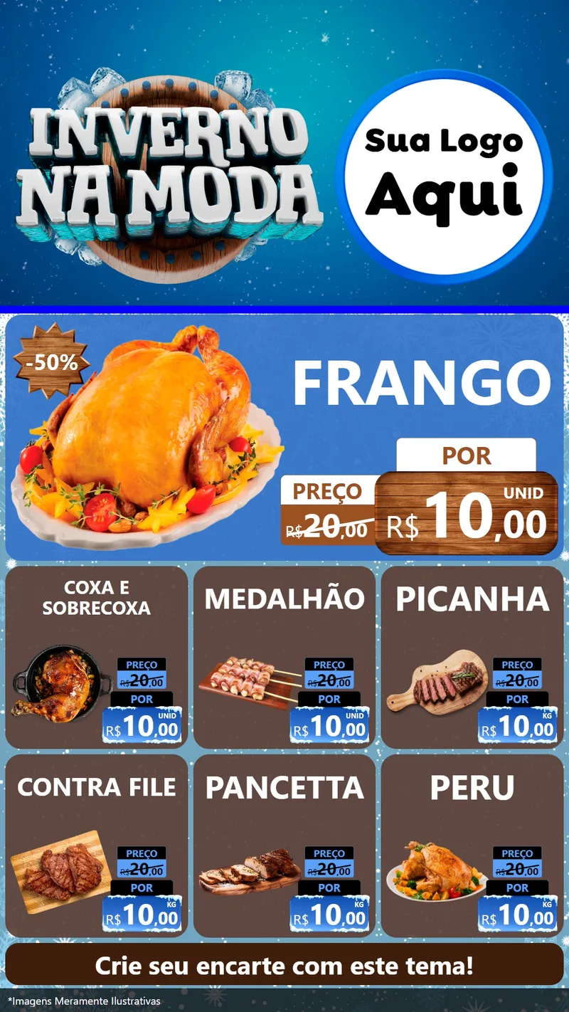 Modelo de Rede Social para Stories com o tema Inverno na Moda para Assados