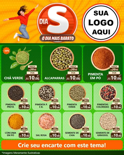 Modelo de Rede Social para Feed Instagram com o tema Dia S - O Dia Mais Barato para Produtos Naturais