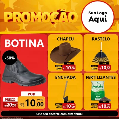 Modelo de Rede Social para Feed Facebook com o tema Promoção para Agropecuária