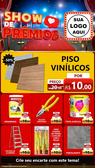 Modelo de Rede Social para Stories com o tema Show de Prêmios para Material para Construção