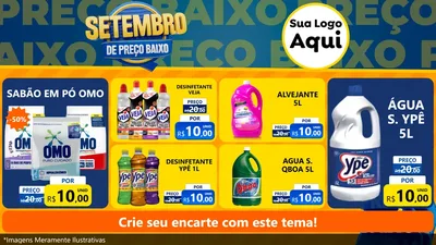Modelo de TV para TV Horizontal com o tema Setembro De Preço Baixo para Produtos de Limpeza