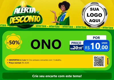 Modelo de Cartaz para Cartaz A4 Horizontal com o tema Alerta de Desconto para Óticas