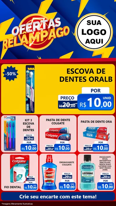 Modelo de Rede Social para Stories com o tema Ofertas Relâmpago para Higiene Pessoal