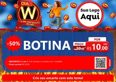 Modelo de Cartaz para Cartaz A4 Horizontal com o tema Dia W - O Dia Mais Barato Do Mês para Agropecuária