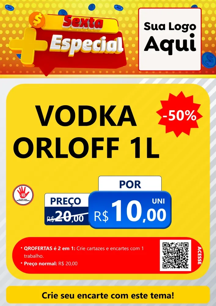 Modelo de Cartaz para Cartaz A4 Vertical com o tema Sexta Mais Especial para Distribuidora de bebidas