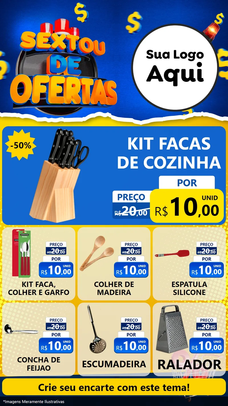 Modelo de Rede Social para Stories com o tema Sextou de Ofertas para Utilidades Domésticas