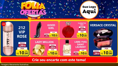Modelo de TV para TV Horizontal com o tema Folia de Ofertas para Perfumes