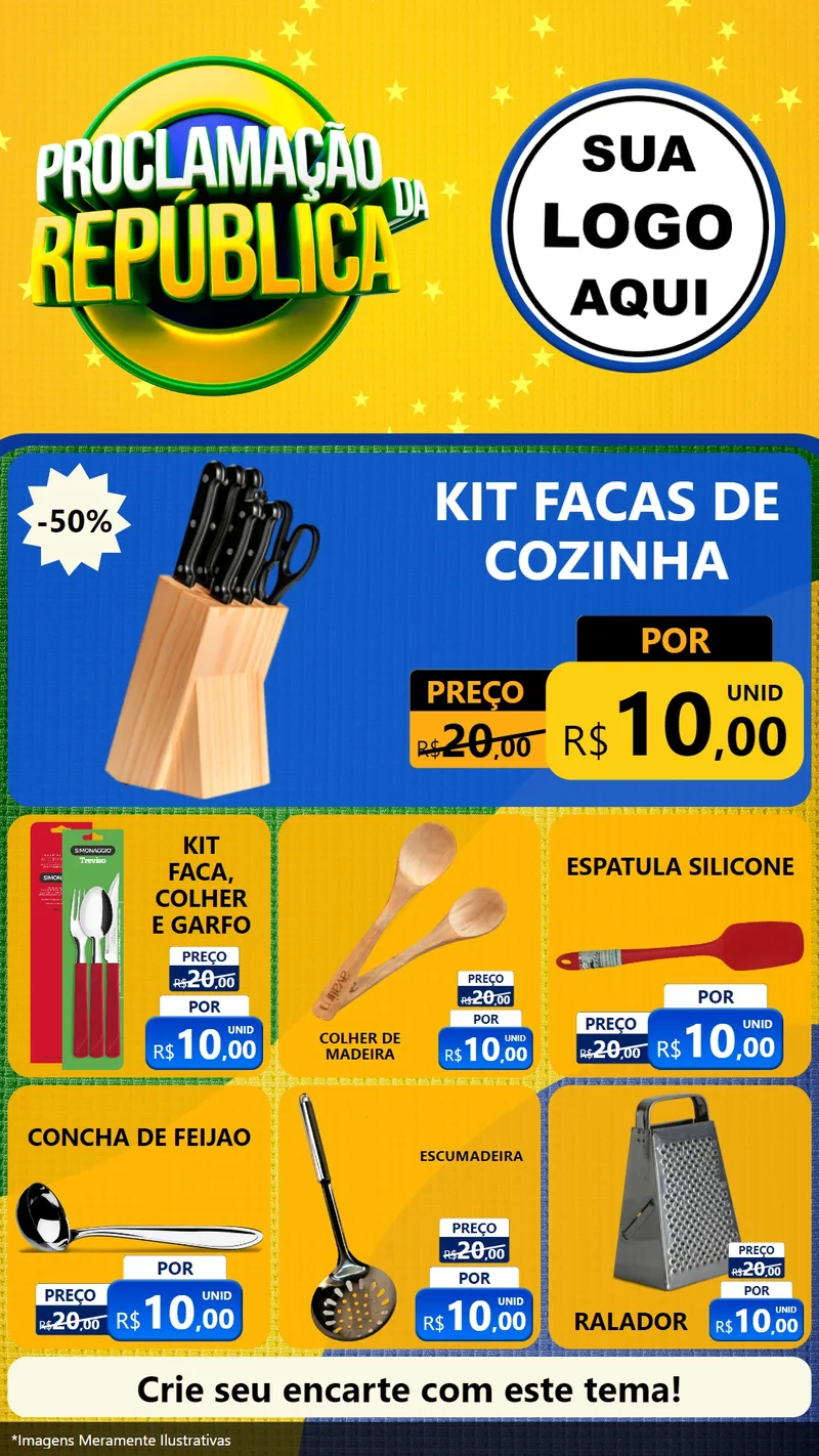 Modelo de Rede Social para Stories com o tema Proclamação da República para Utilidades Domésticas