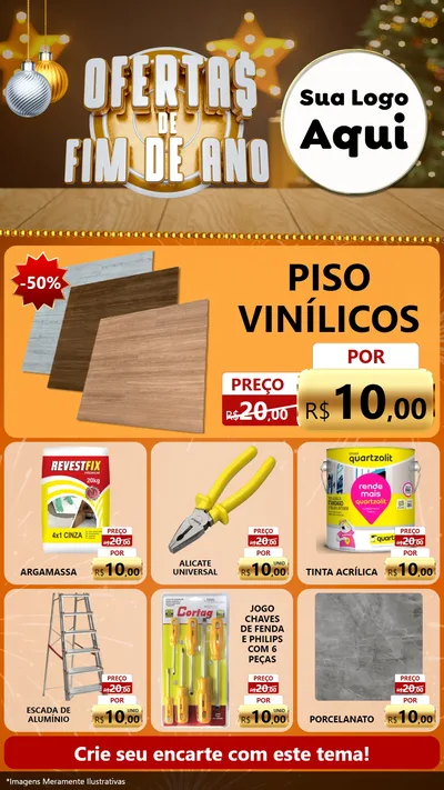 Modelo de Rede Social para Stories com o tema Ofertas de Fim de Ano para Material para Construção