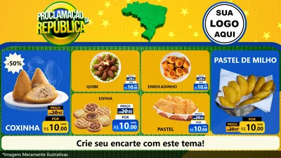 Modelo de TV para TV Horizontal com o tema Proclamação da República para Salgadaria