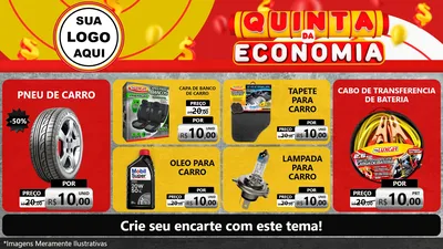 Modelo de TV para TV Horizontal com o tema Quinta da Economia para Auto peças