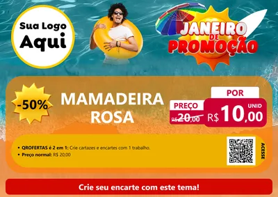 Modelo de Cartaz para Cartaz A4 Horizontal com o tema Janeiro de Promoção para Bebês