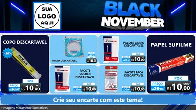 Modelo de TV para TV Horizontal com o tema Black November para Embalagens
