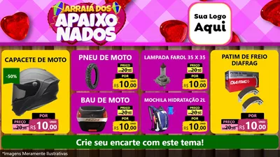 Modelo de TV para TV Horizontal com o tema Arraiá dos Apaixonados para Moto peças
