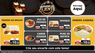 Modelo de TV para TV Horizontal com o tema Semana do Cliente para Restaurante