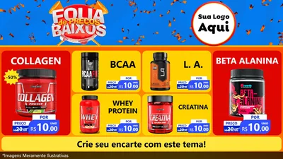 Modelo de TV para TV Horizontal com o tema Folia de Preços Baixos para Suplementos alimentares