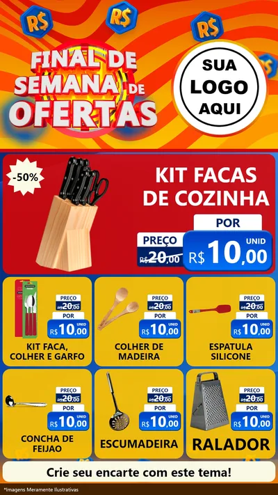 Modelo de Rede Social para Stories com o tema Final de Semana de Ofertas para Utilidades Domésticas