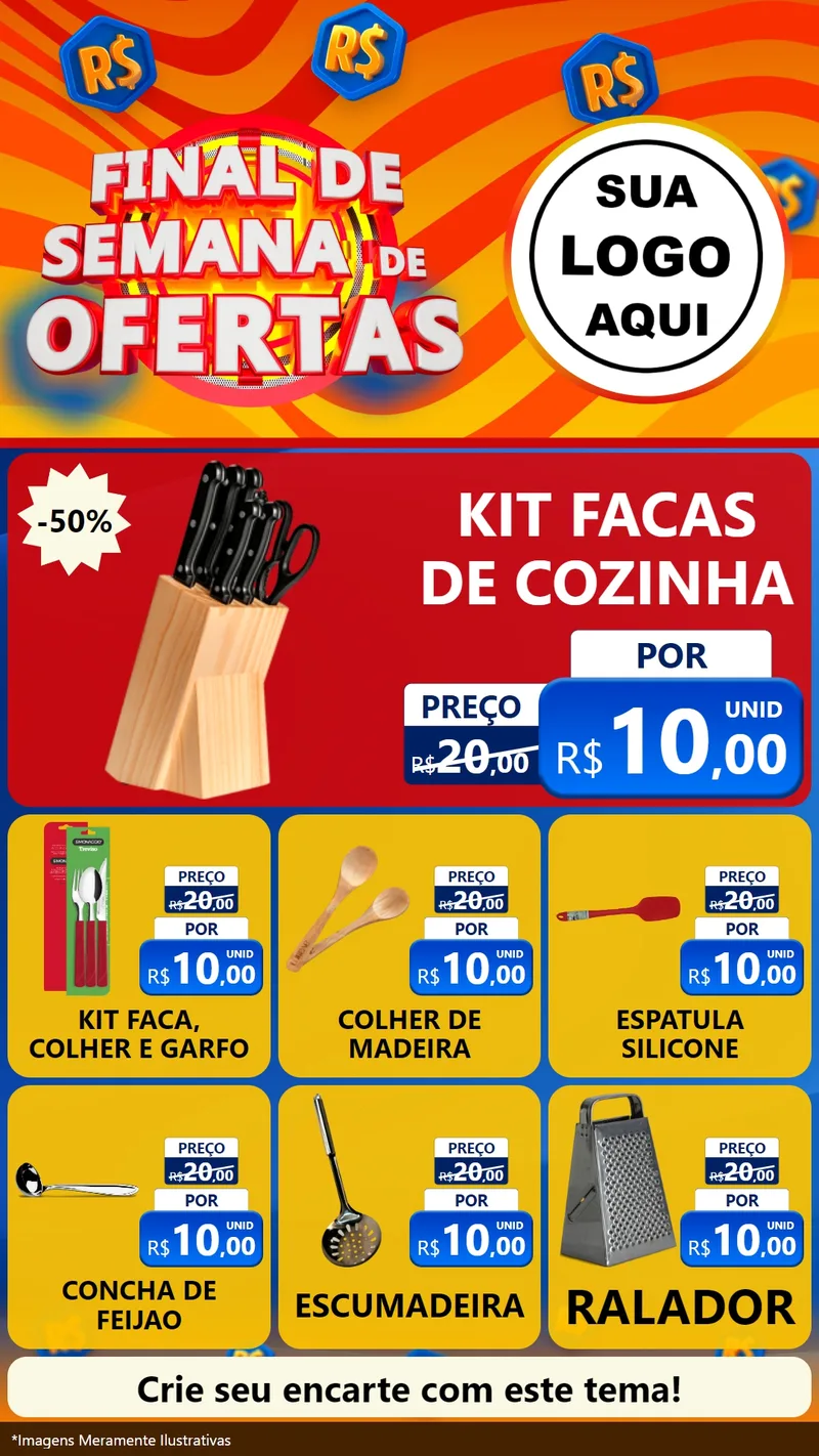 Modelo de Rede Social para Stories com o tema Final de Semana de Ofertas para Utilidades Domésticas