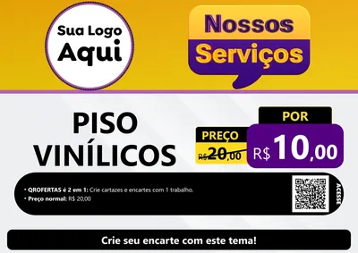 Modelo de Cartaz para Cartaz A4 Horizontal com o tema Nossos Serviços para Material para Construção