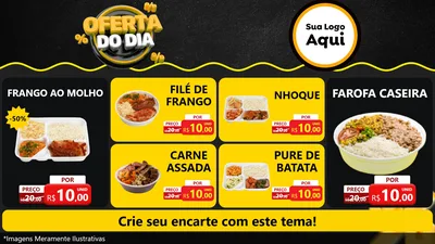 Modelo de TV para TV Horizontal com o tema Oferta Do Dia para Restaurante