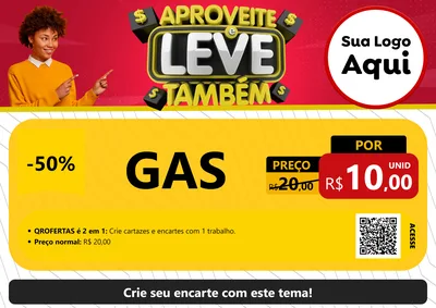 Modelo de Cartaz para Cartaz A4 Horizontal com o tema Aproveite e Leve Também para Água e gás
