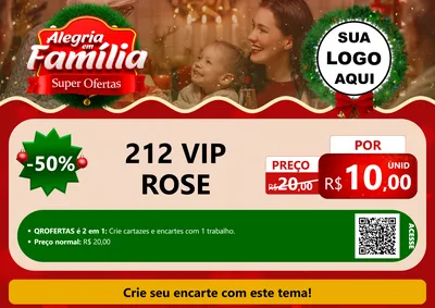 Modelo de Cartaz para Cartaz A4 Horizontal com o tema Alegria Em Família - Super Ofertas para Perfumes