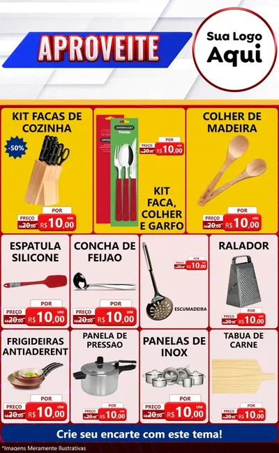Modelo de Encarte para Encarte Grande com o tema Aproveite para Utilidades Domésticas