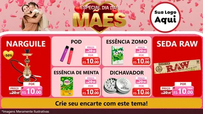 Modelo de TV para TV Horizontal com o tema Especial Dia Das Mães para Tabacaria