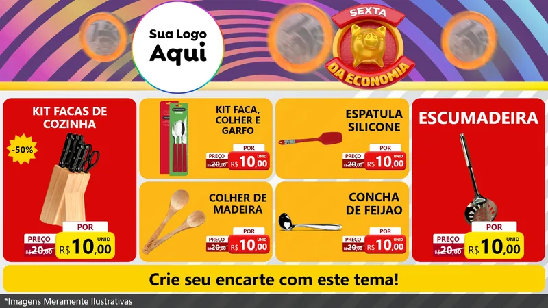 Modelo de TV para TV Horizontal com o tema Sexta da Economia para Utilidades Domésticas