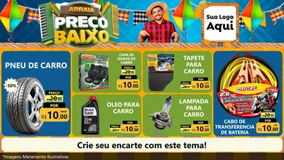 Modelo de TV para TV Horizontal com o tema Arraiá de Preço Baixo - Junina para Auto peças